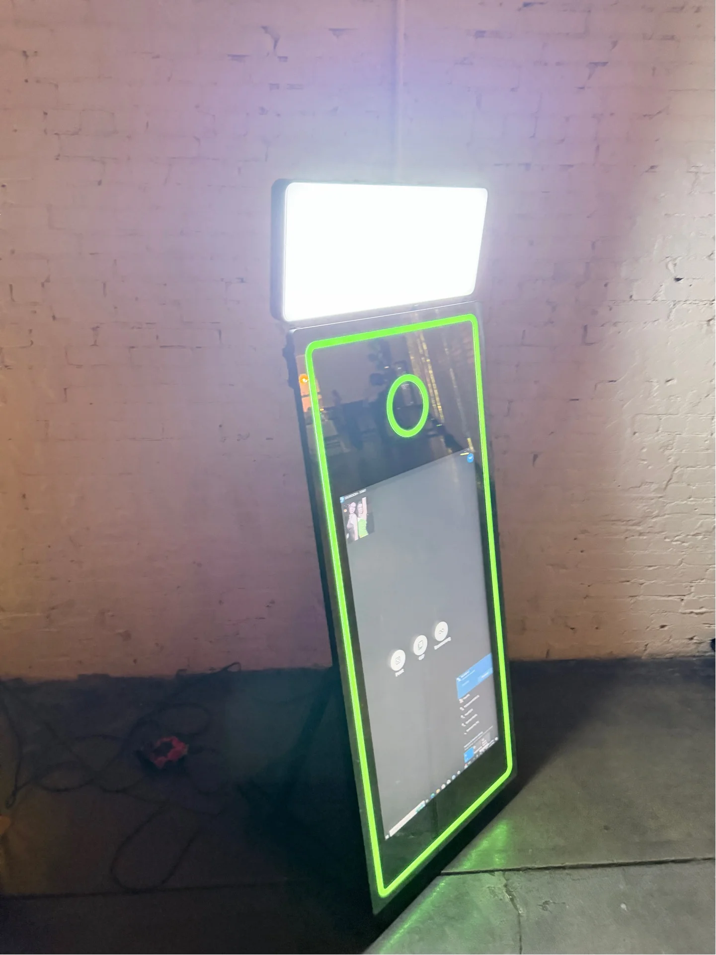 360 video photo booth rental at a party event in Tampa, Florida with guests on the rotating platform